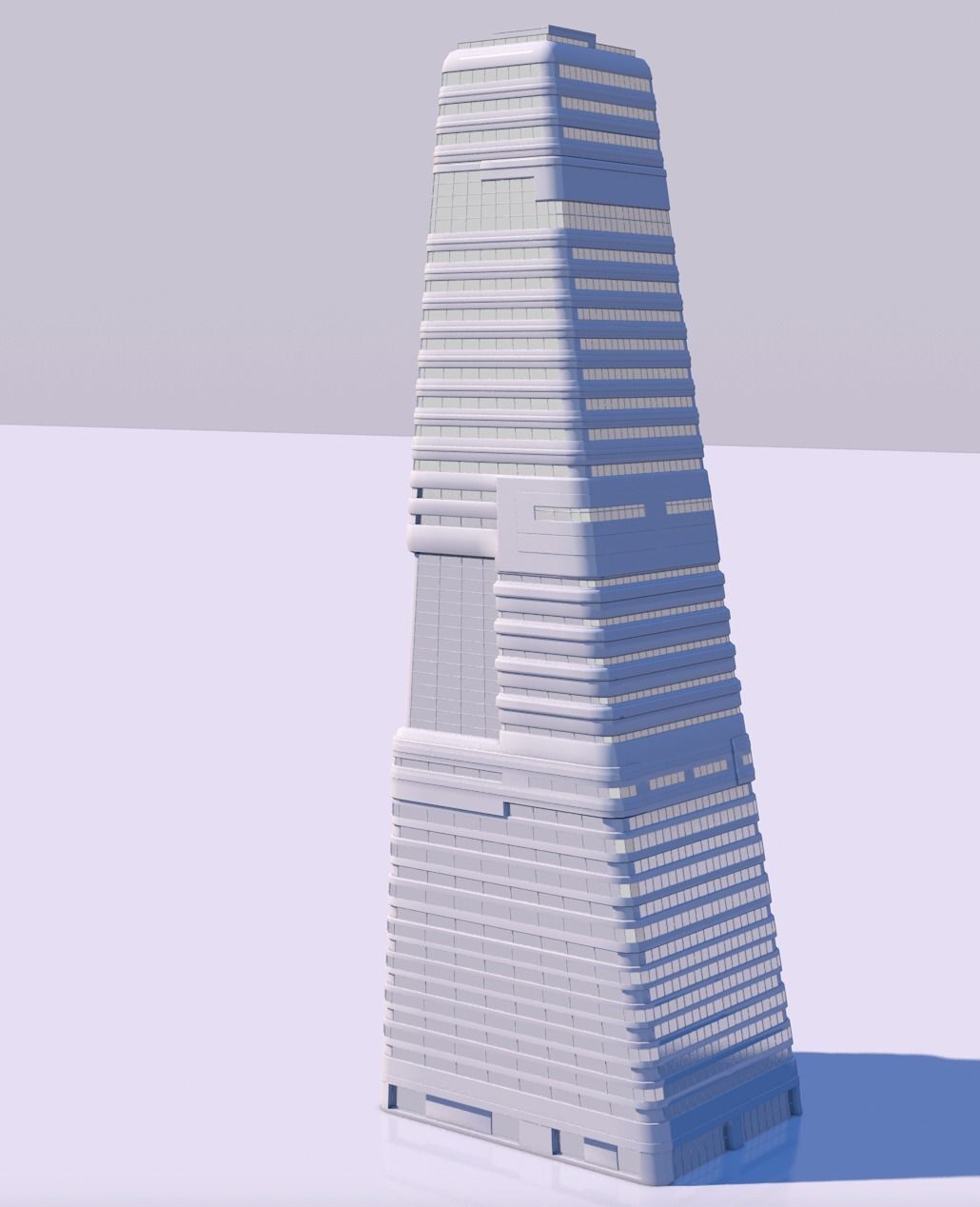 Futuristic skyscrapers downtown 3D model_9