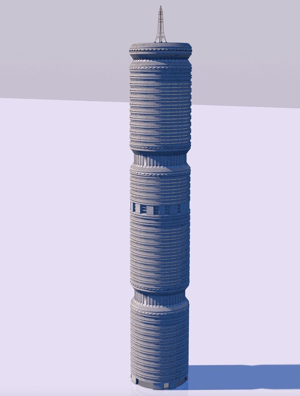 Futuristic skyscrapers downtown 3D model_11