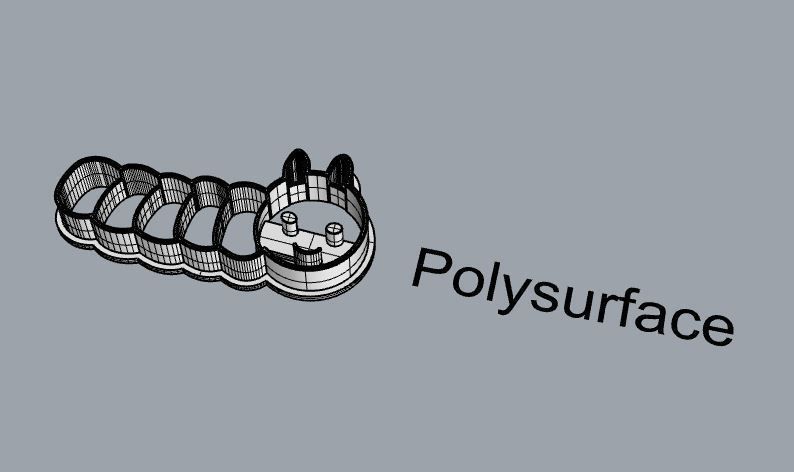 Worm cookie cutter 3D print model_3