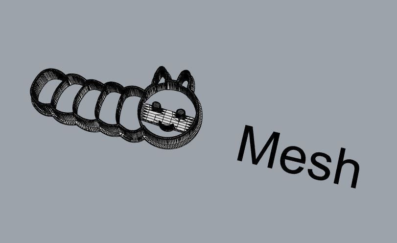 Worm cookie cutter 3D print model_2