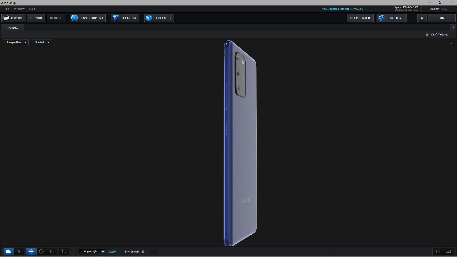 E3D - Samsung Galaxy S10 Lite Prism Blue 3D model_4