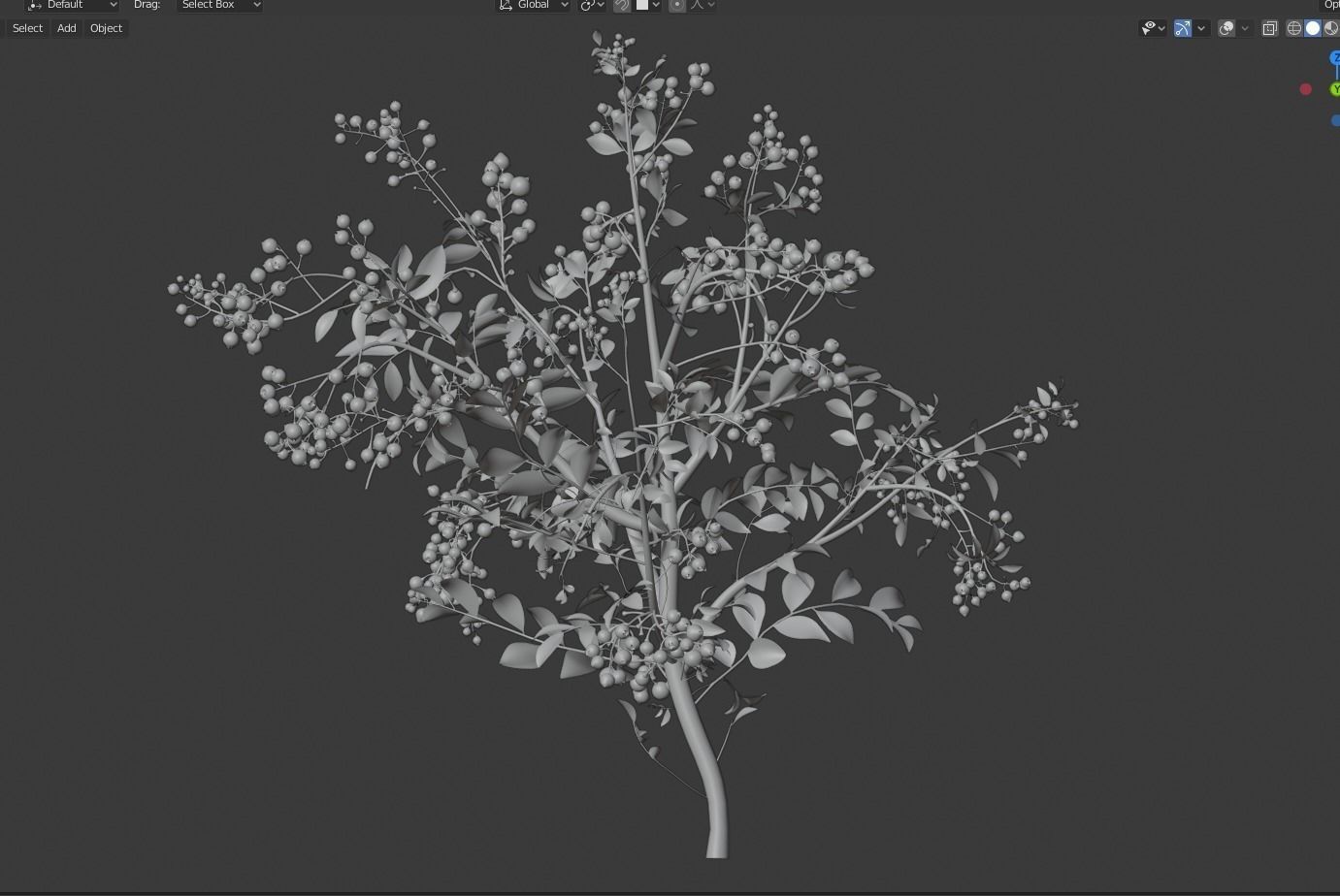 blue berry bushes 3D model_13