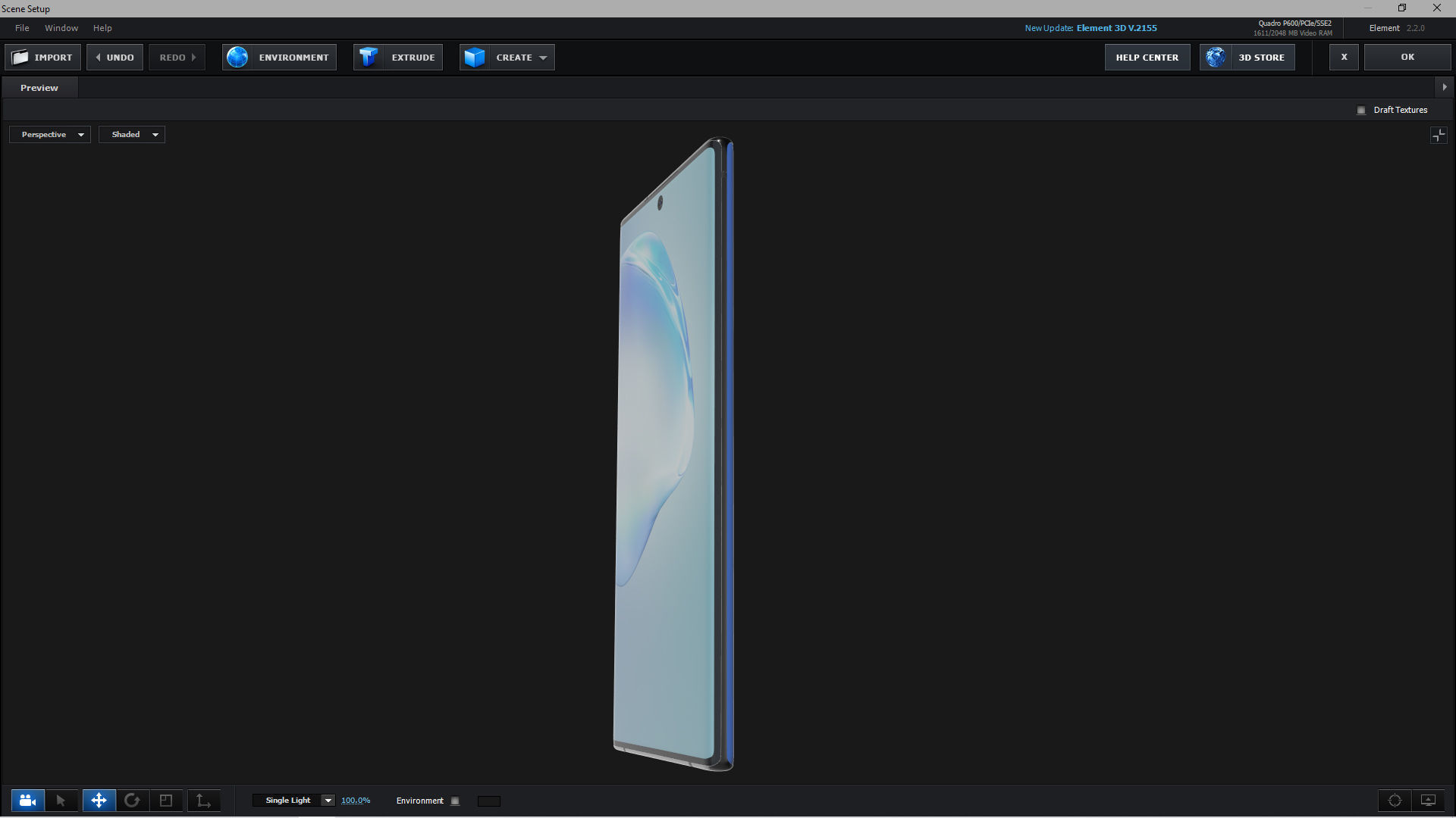 E3D - Samsung Galaxy Note 10 Plus Aura Blue 3D model_1