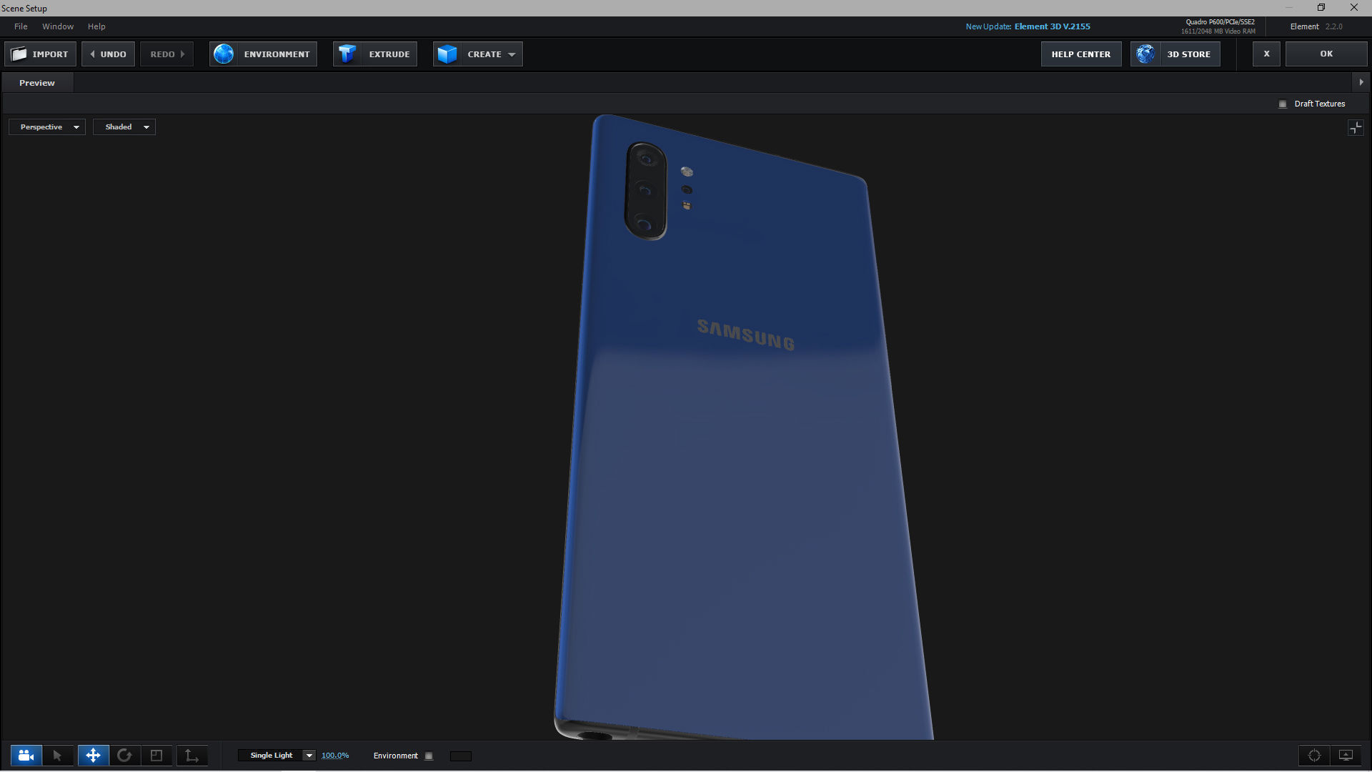 E3D - Samsung Galaxy Note 10 Plus Aura Blue 3D model_3
