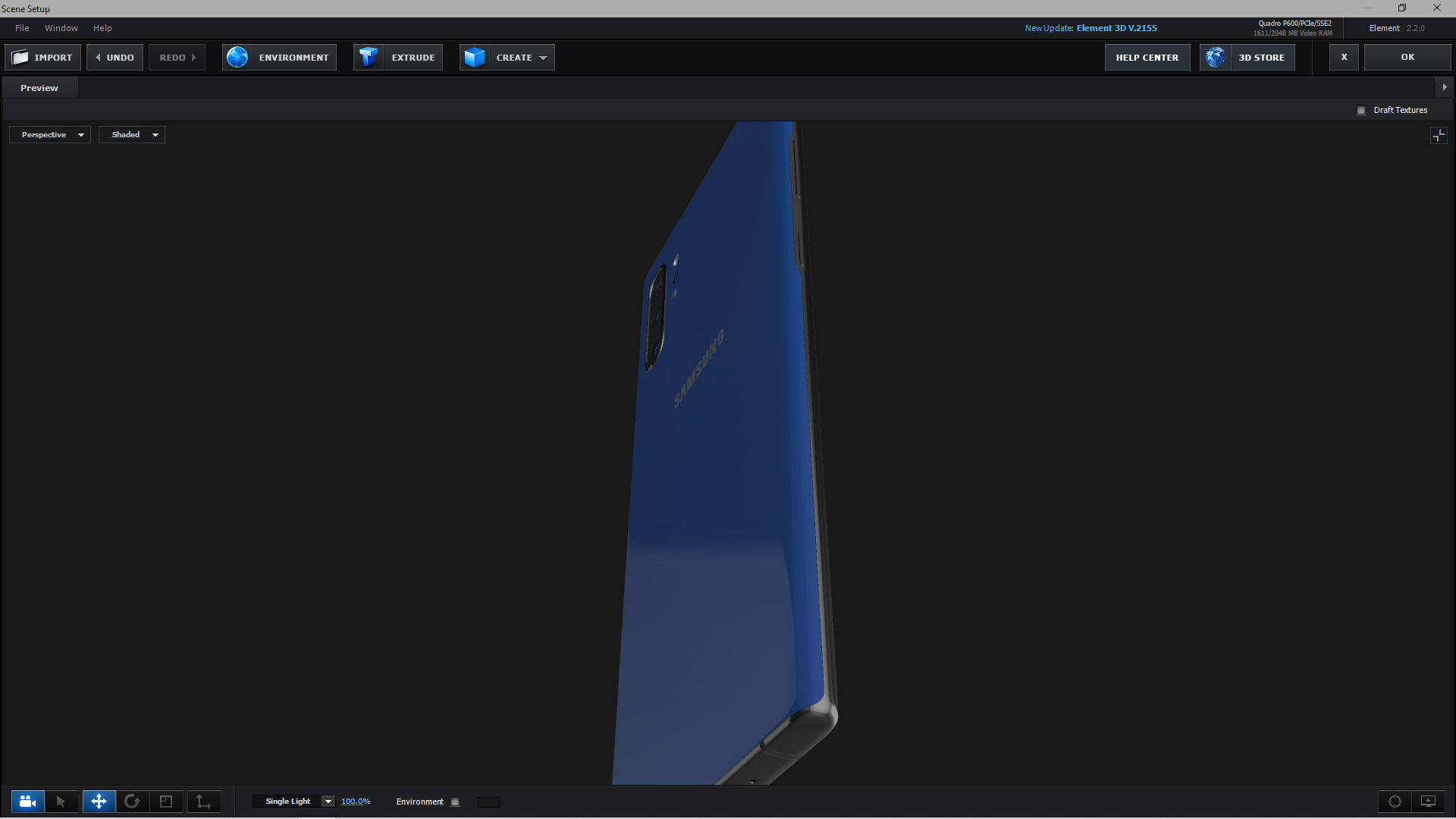E3D - Samsung Galaxy Note 10 Plus Aura Blue 3D model_4
