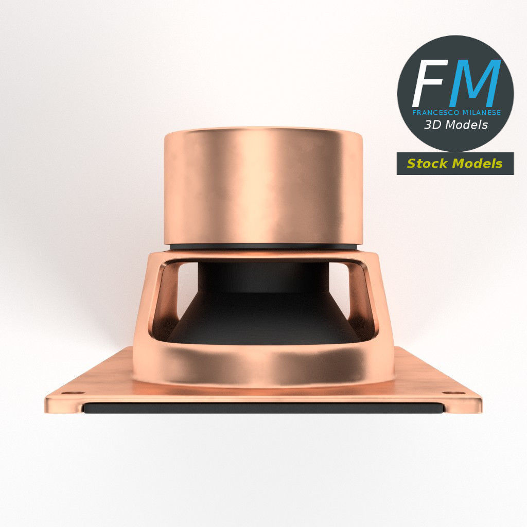 Rectangular speaker 3D model_6