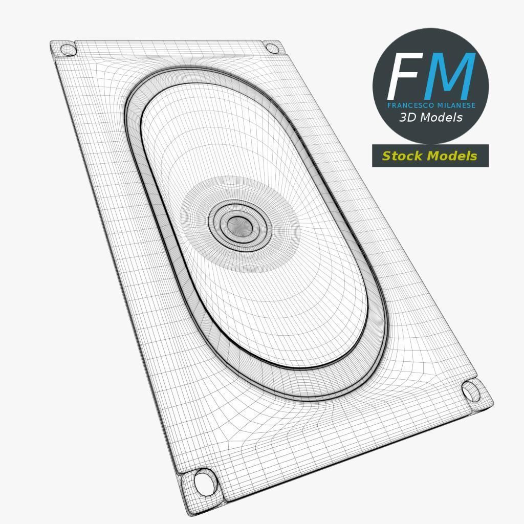 Rectangular speaker 3D model_7