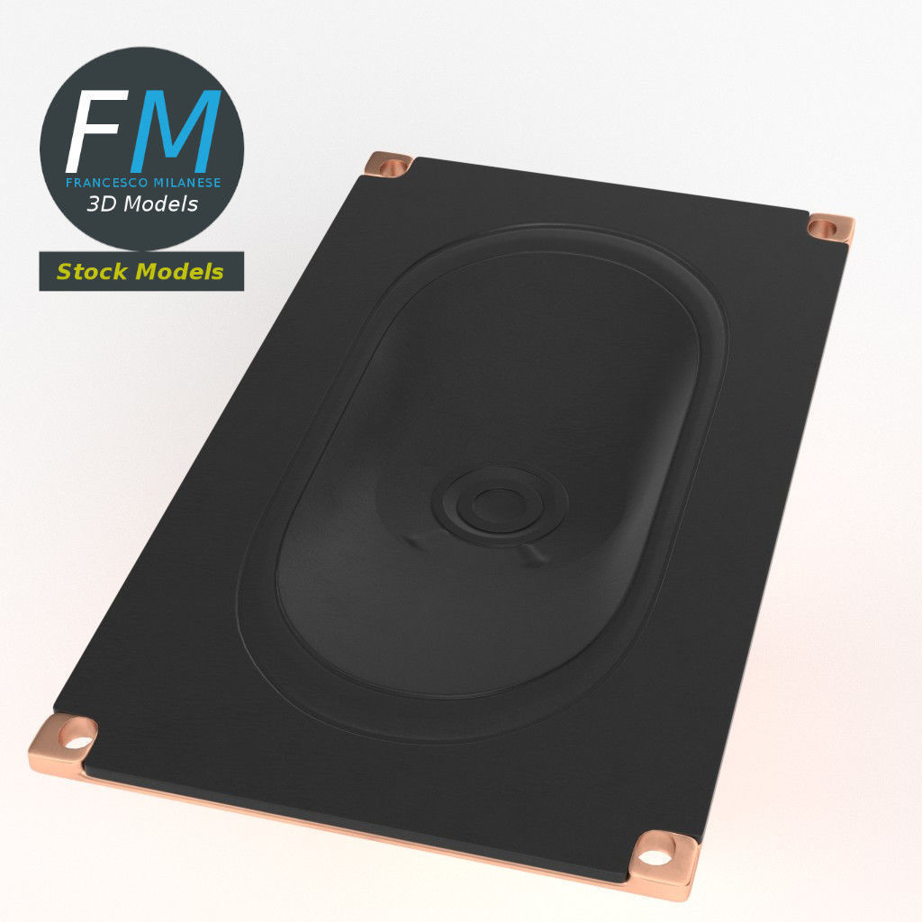 Rectangular speaker 3D model_2