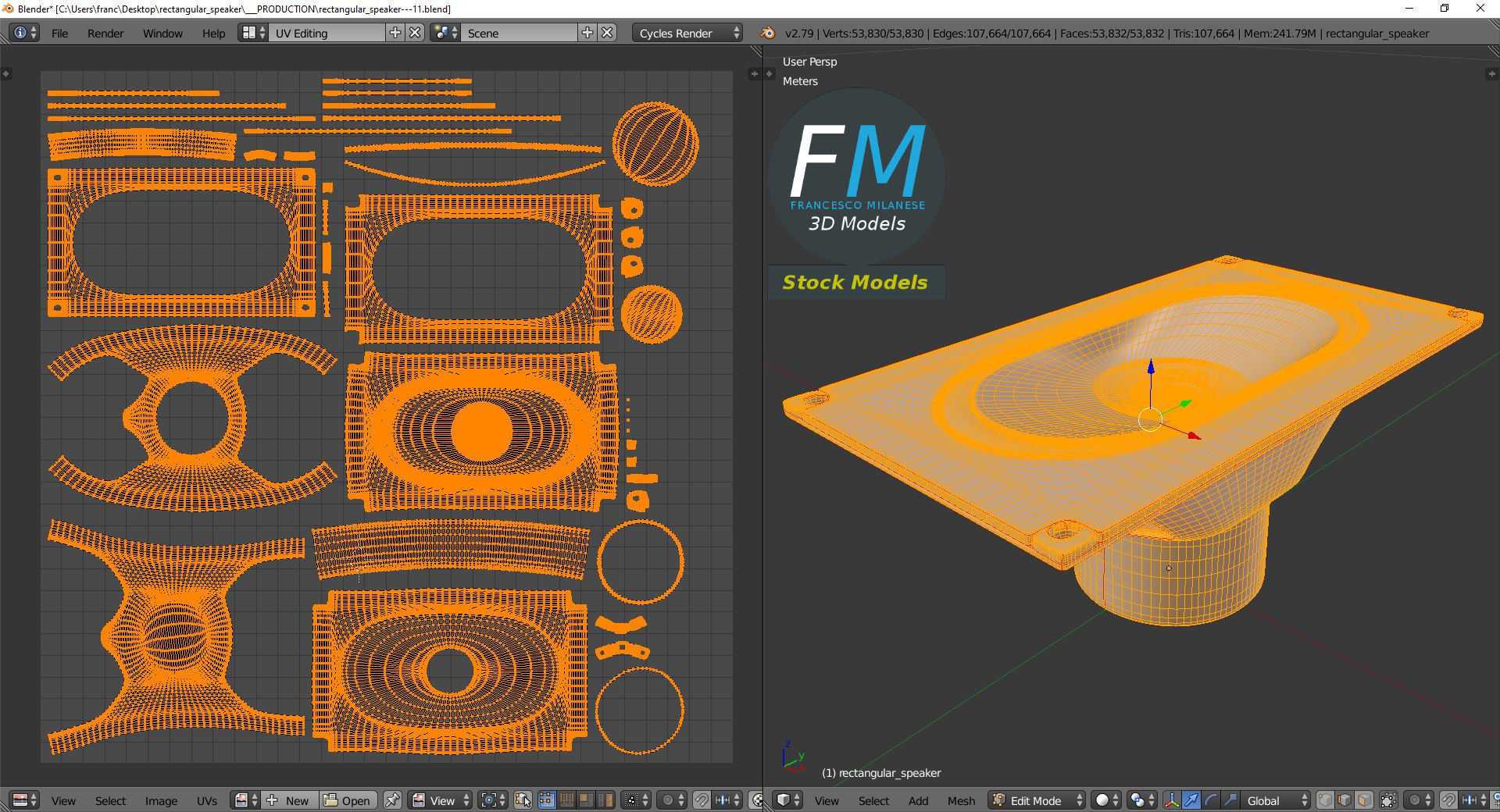 Rectangular speaker 3D model_10