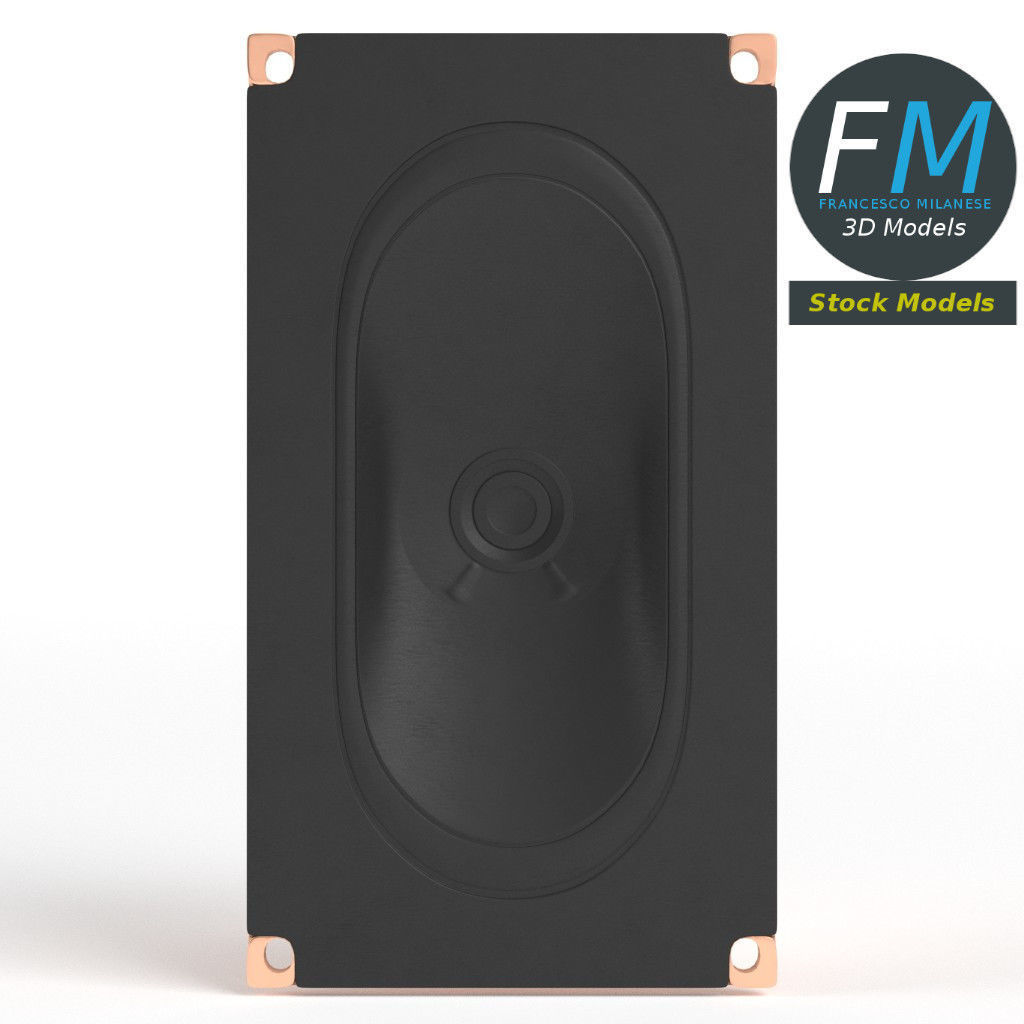 Rectangular speaker 3D model_4