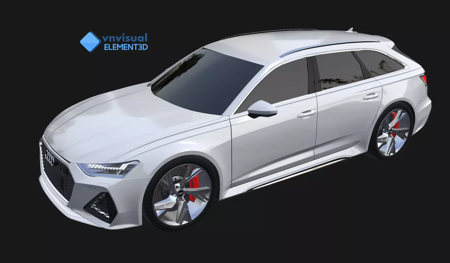 E3D - 2020 Audi RS6 Avant 3D model_0