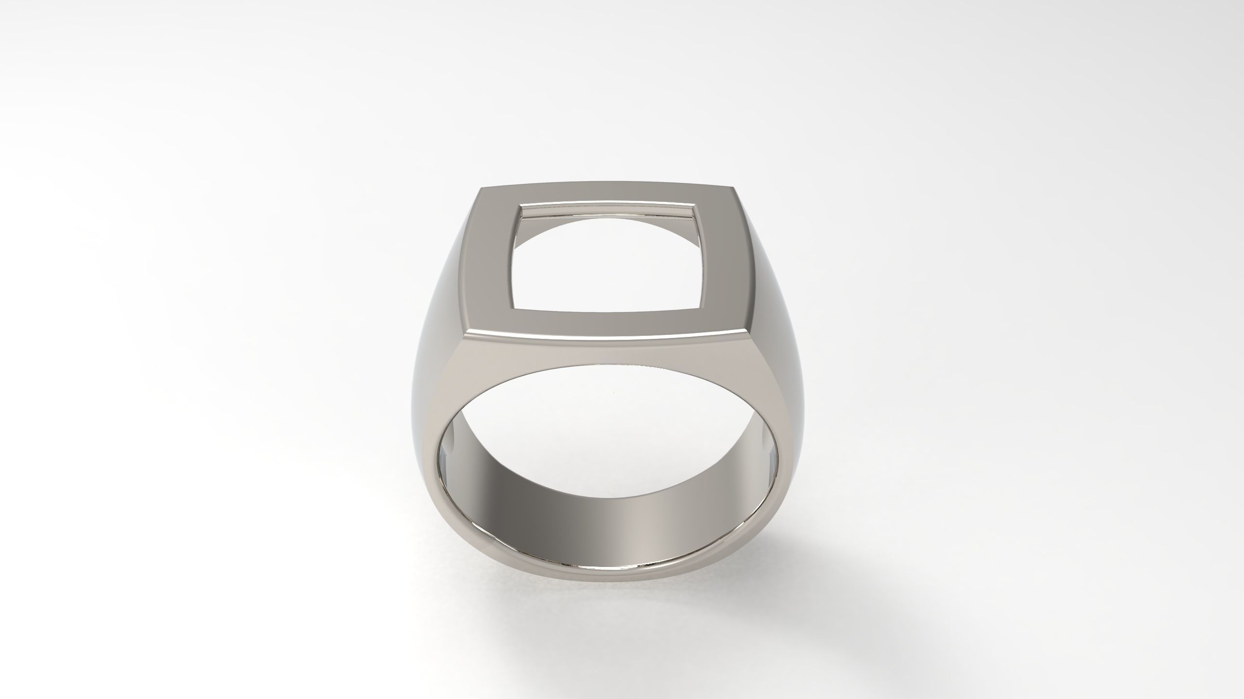 Cushion spinel Open Rings in Us Sizes 3D print model_2
