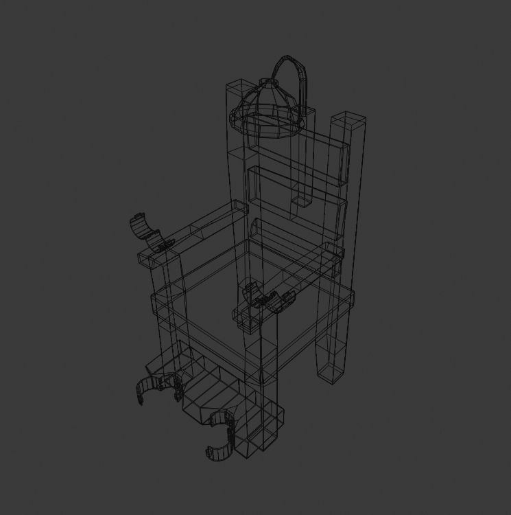 Torture chair 3D model_5
