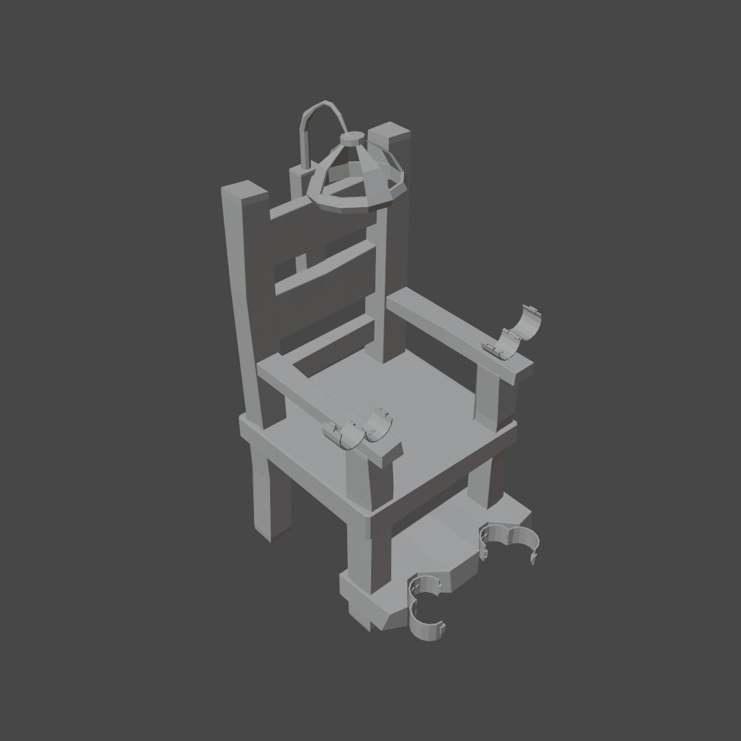 Torture chair 3D model_4