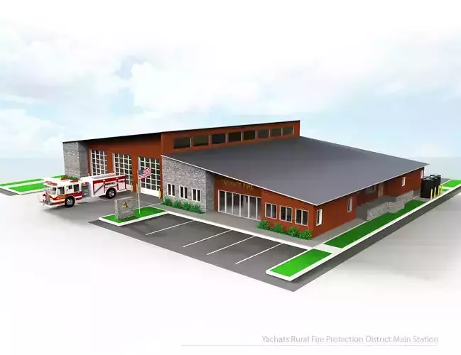 Fire Station  3D model