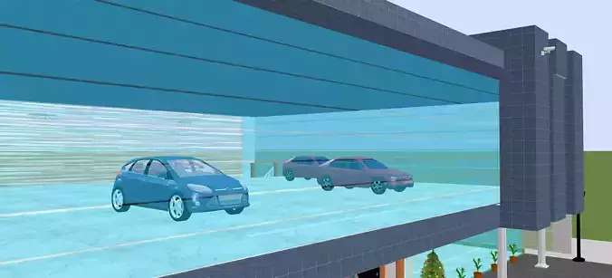 car Showroom 3D model