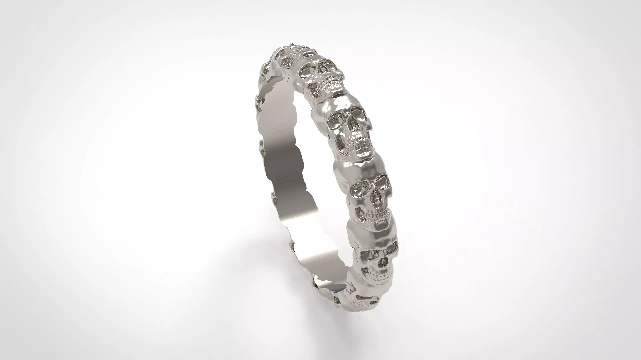 Skull Ring in Us Sizes 3D print model