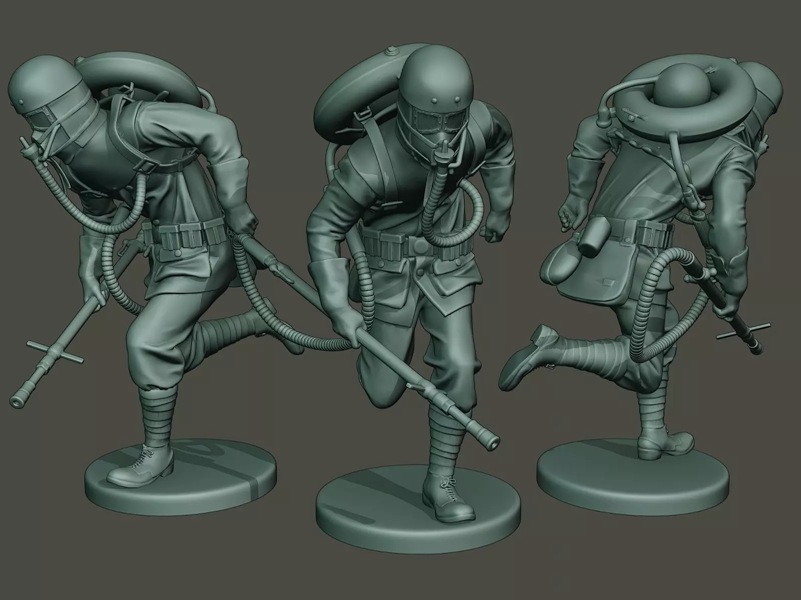 German soldier ww1 run G5 3D print model