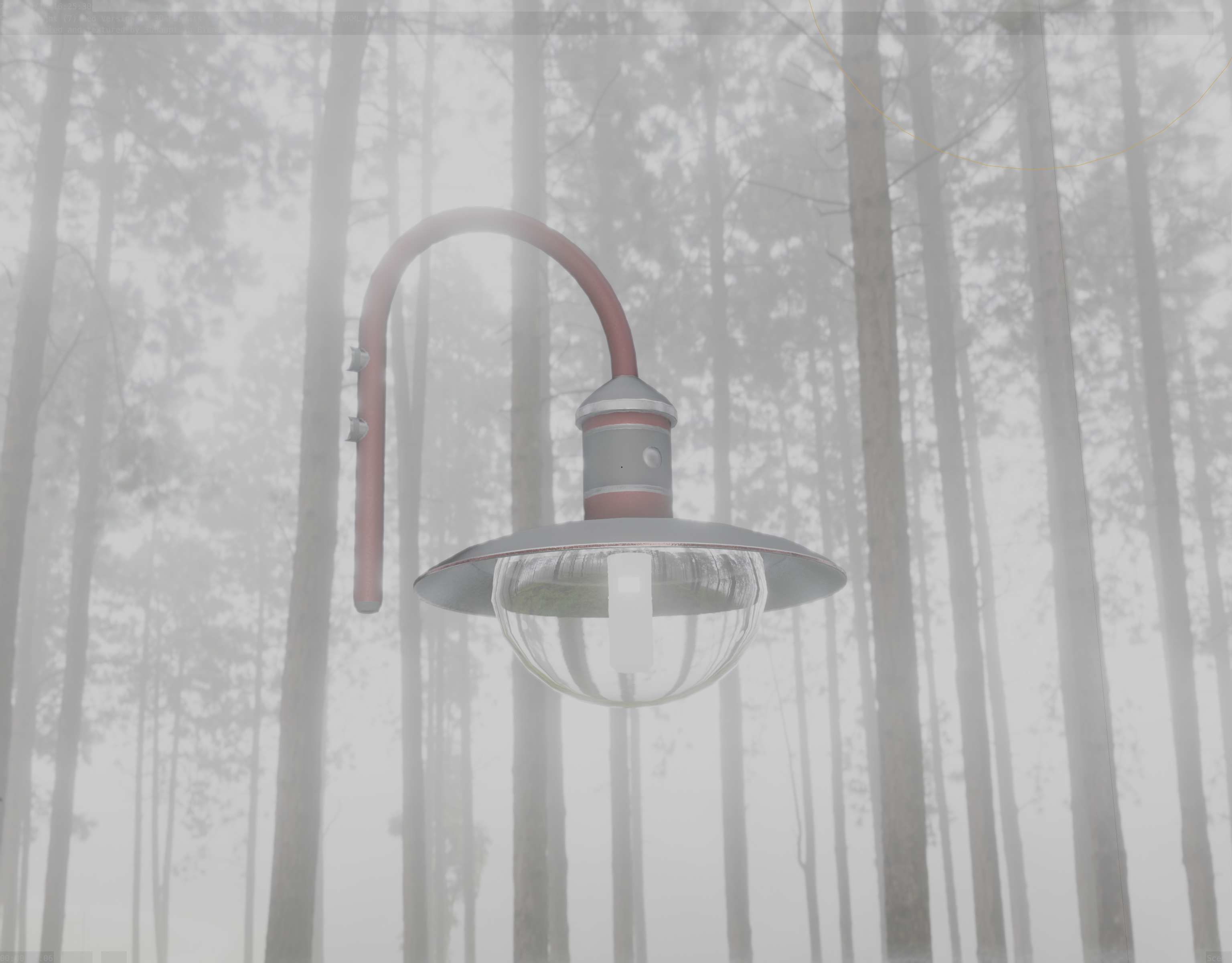  Street Light -7- Red Version - For Walls Low-poly 3D model_43