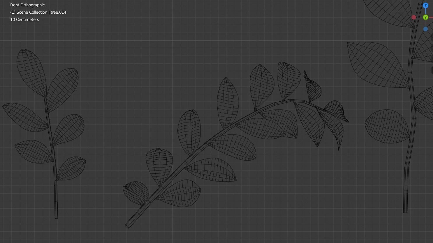 blue berry bushes component 3D model_12