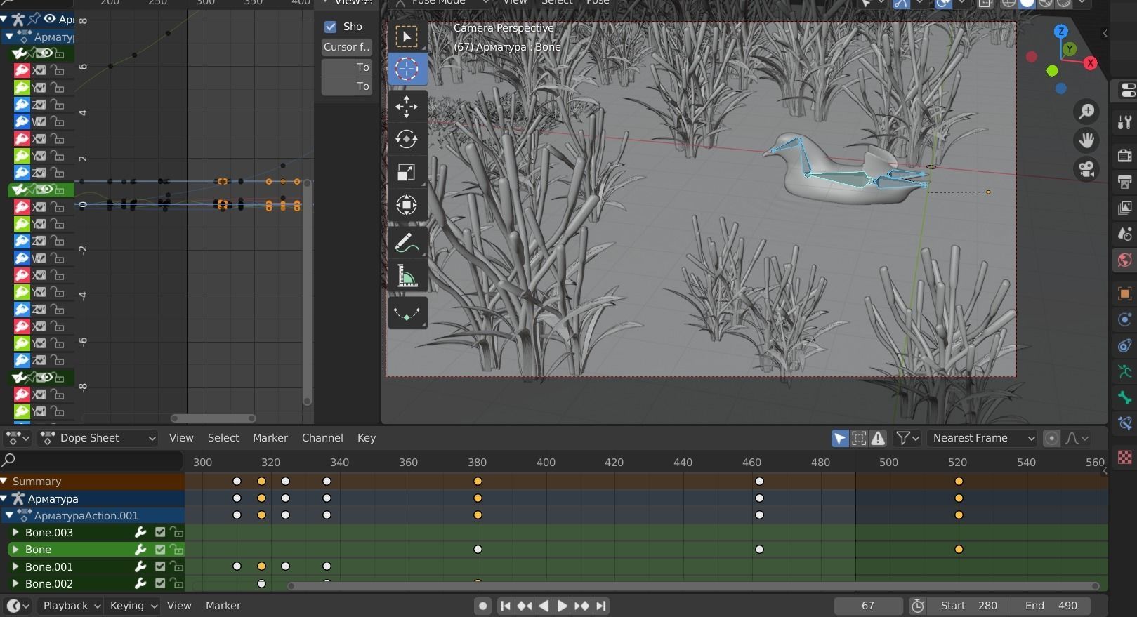 floating duck Low-poly 3D model_15