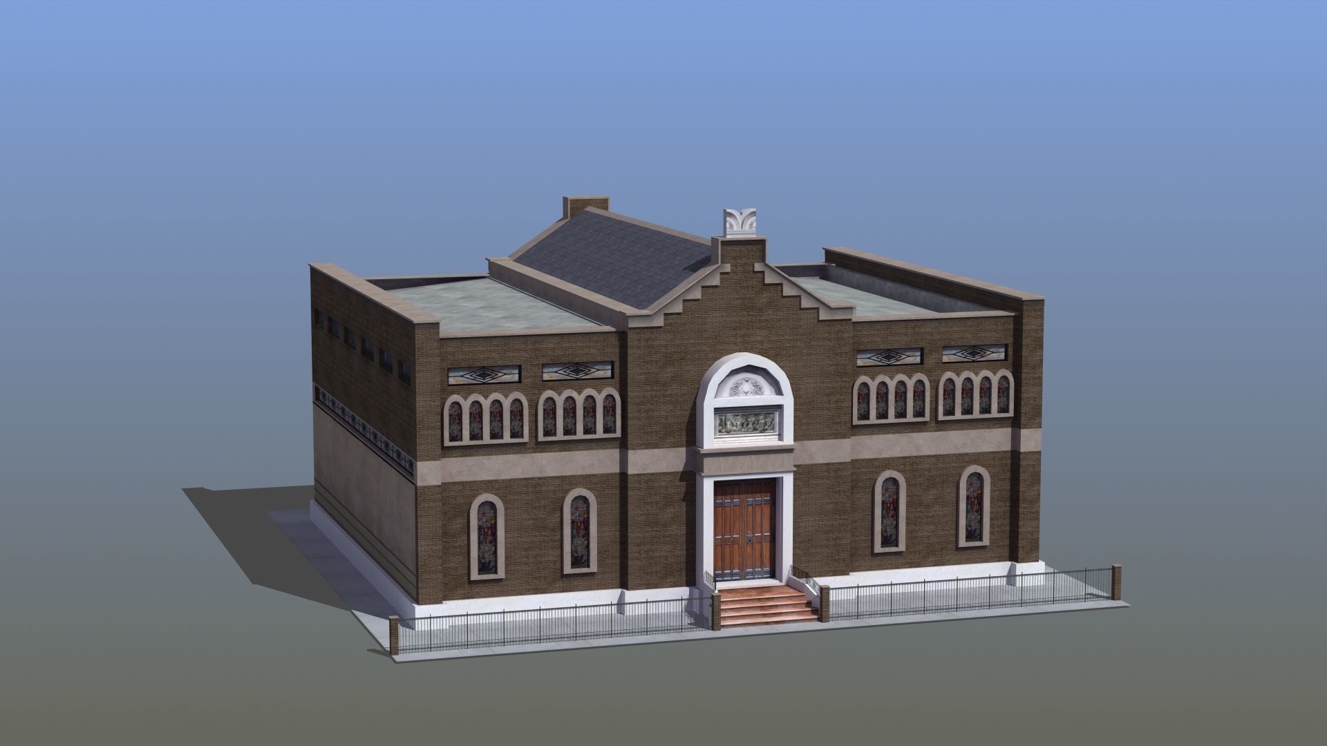 Synagogue church building 3D model_13