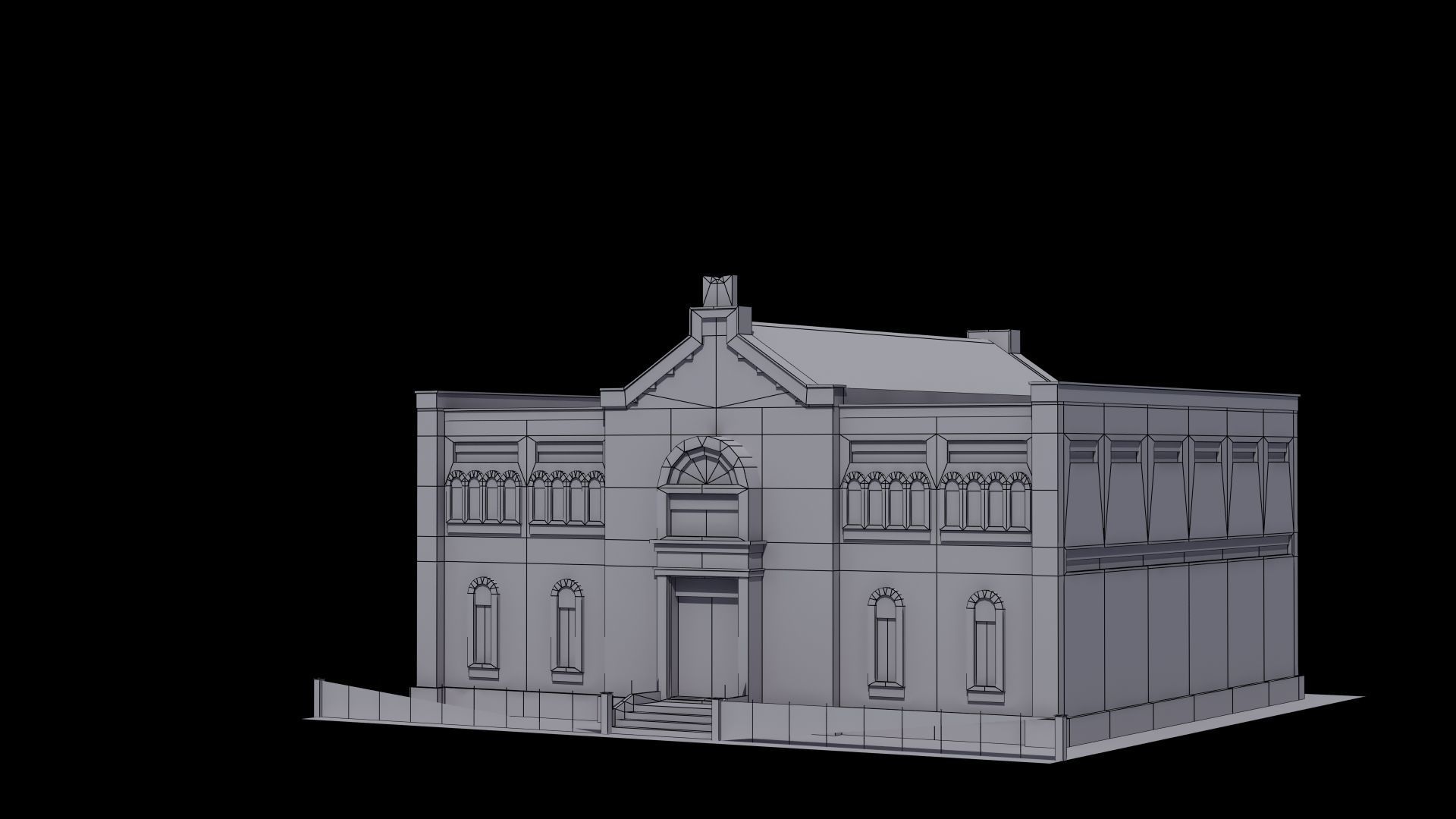 Synagogue church building 3D model_40