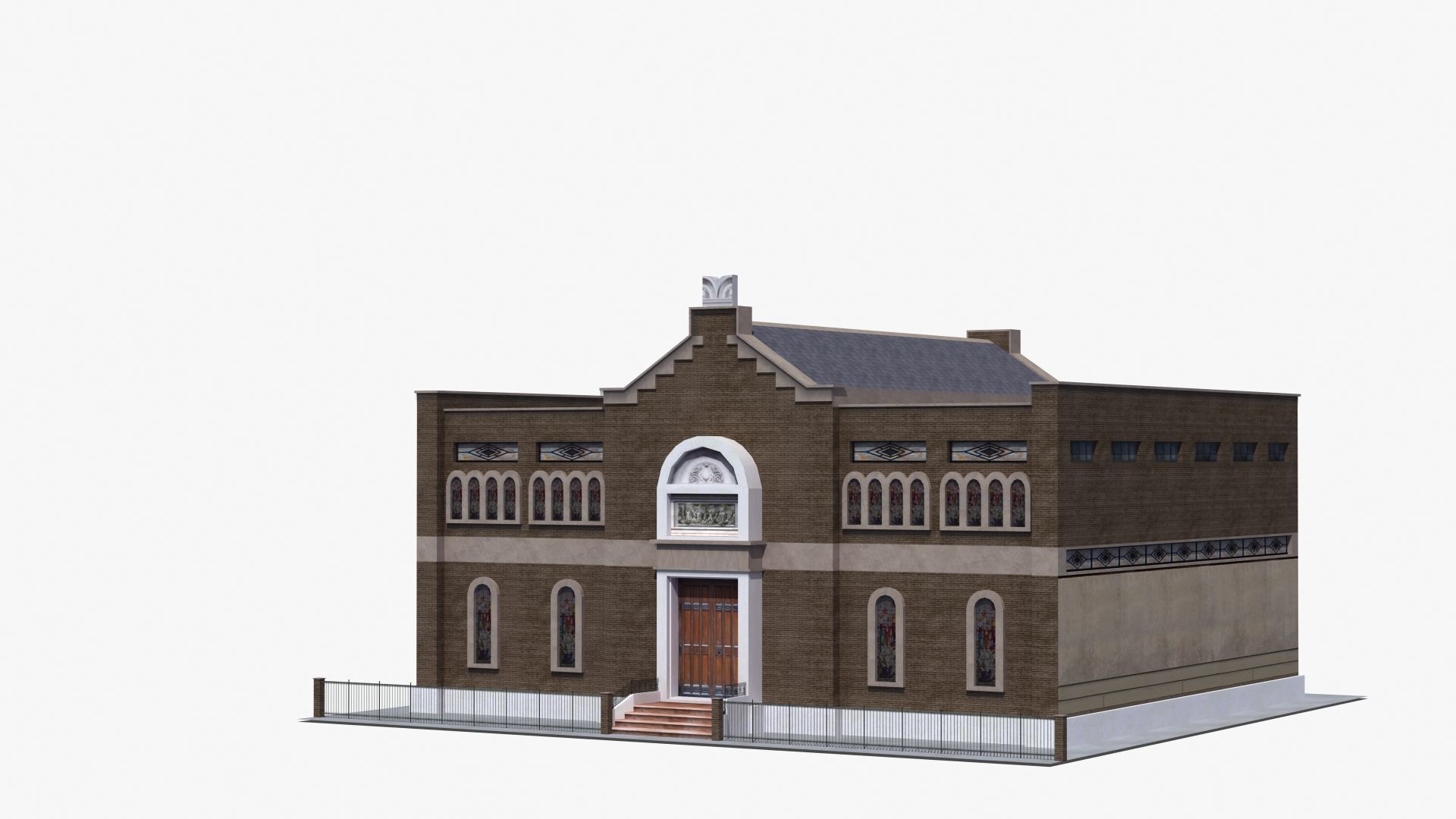Synagogue church building 3D model_23