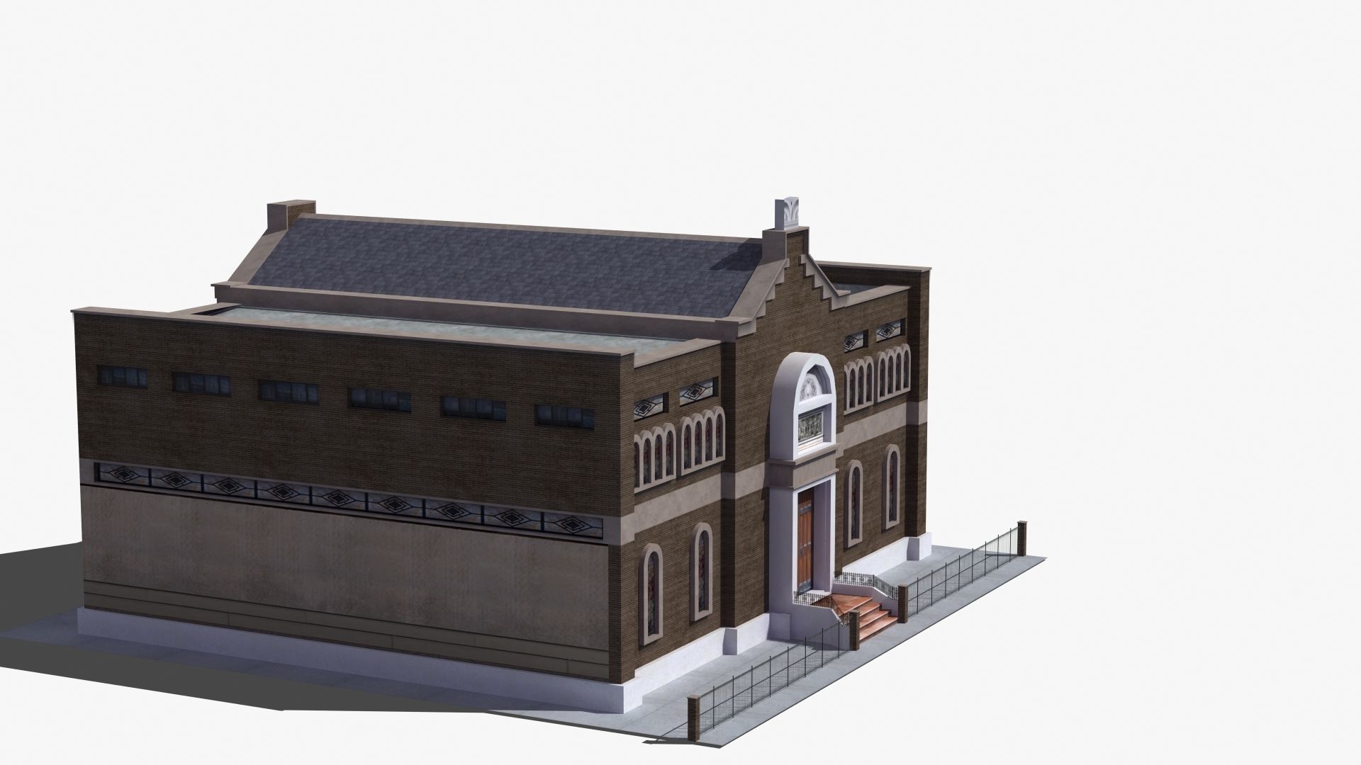 Synagogue church building 3D model_25