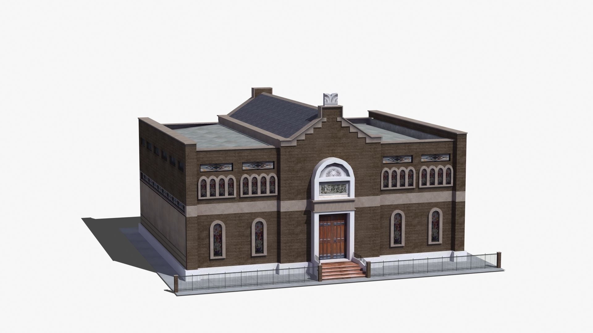 Synagogue church building 3D model_30
