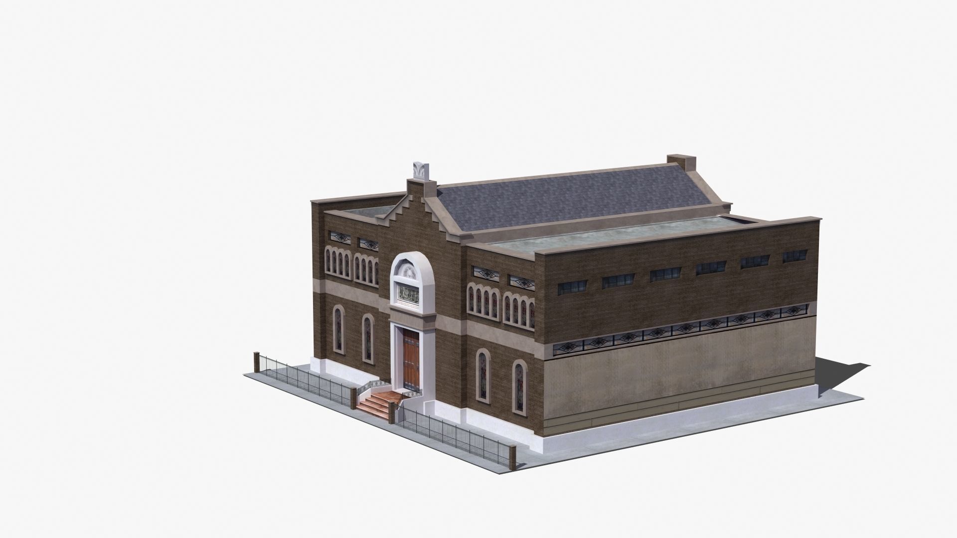 Synagogue church building 3D model_19