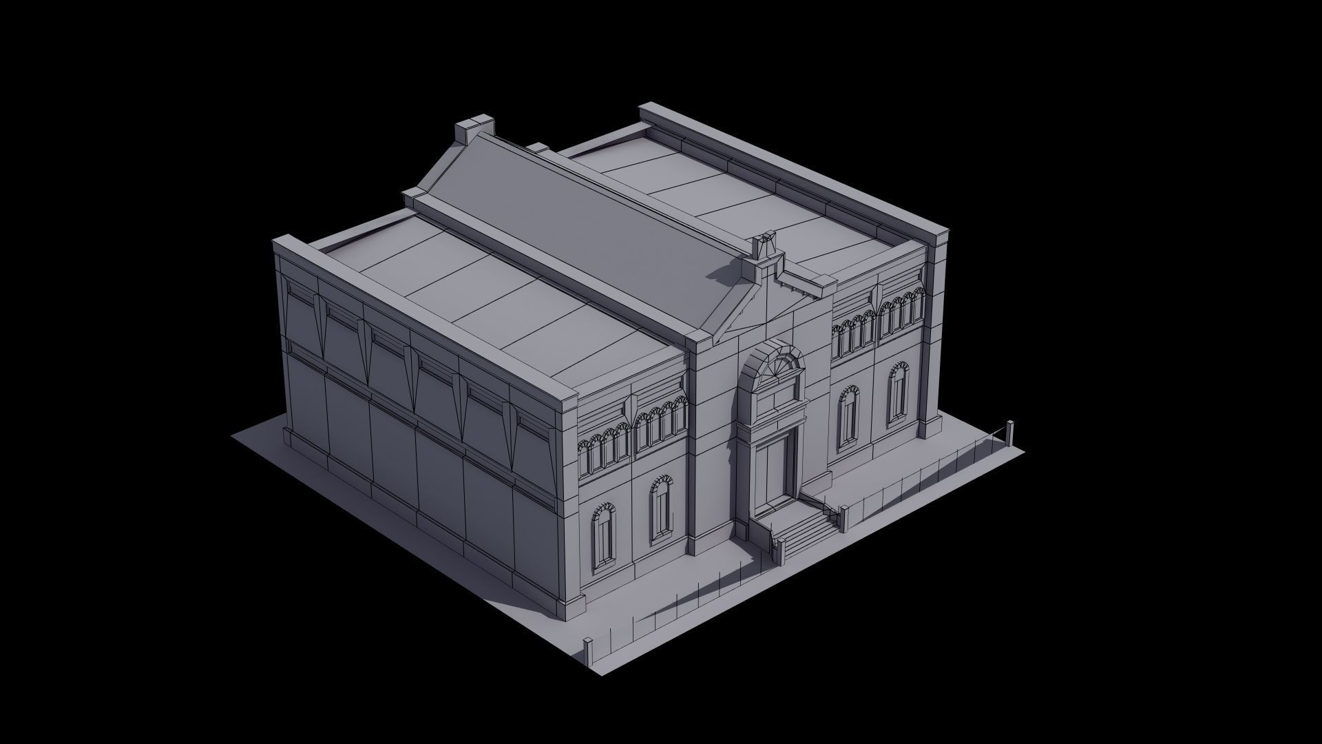 Synagogue church building 3D model_34