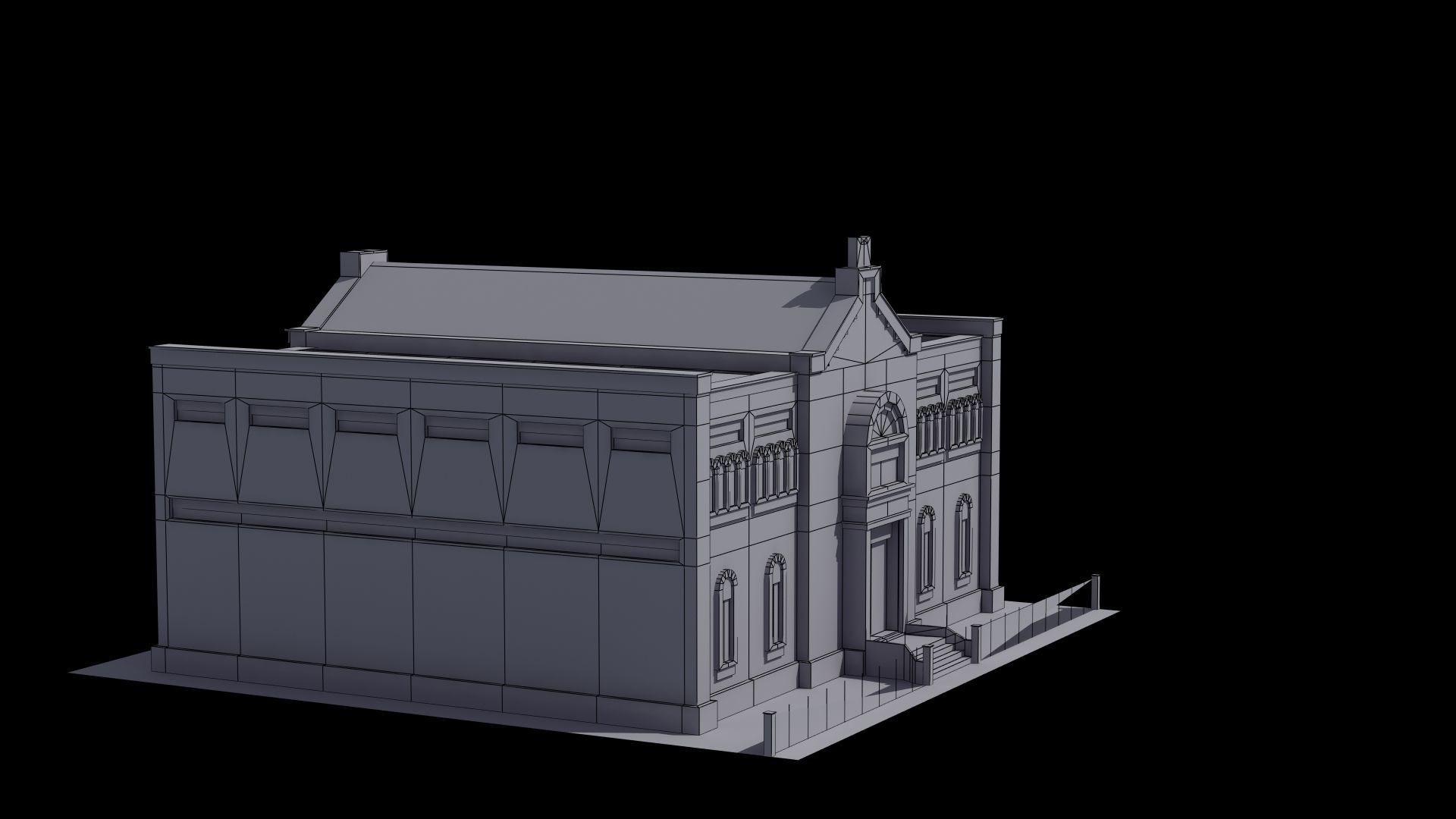 Synagogue church building 3D model_45