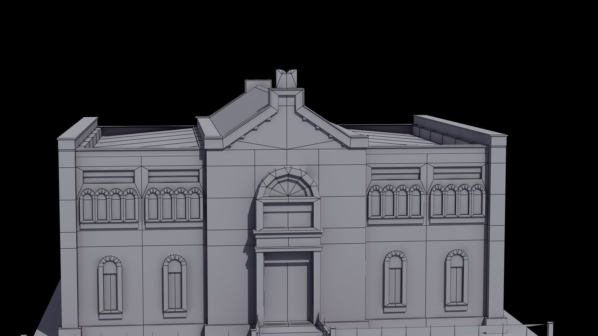 Synagogue church building 3D model_41
