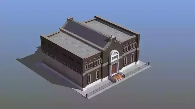 Synagogue church building 3D model