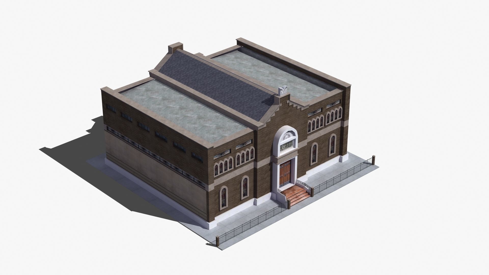 Synagogue church building 3D model_17