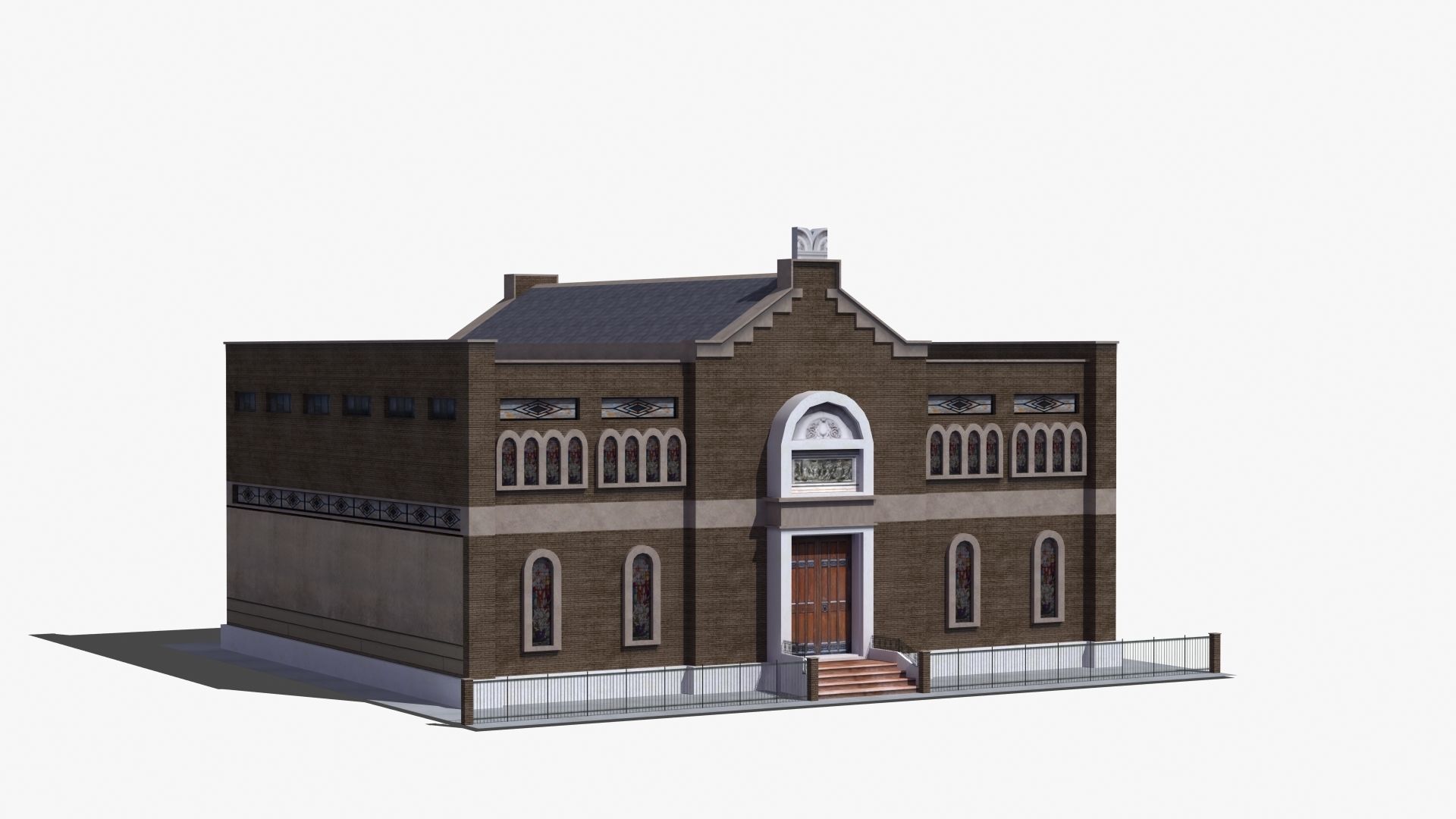 Synagogue church building 3D model_29