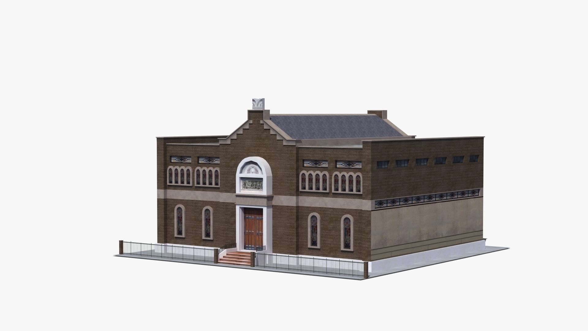 Synagogue church building 3D model_33