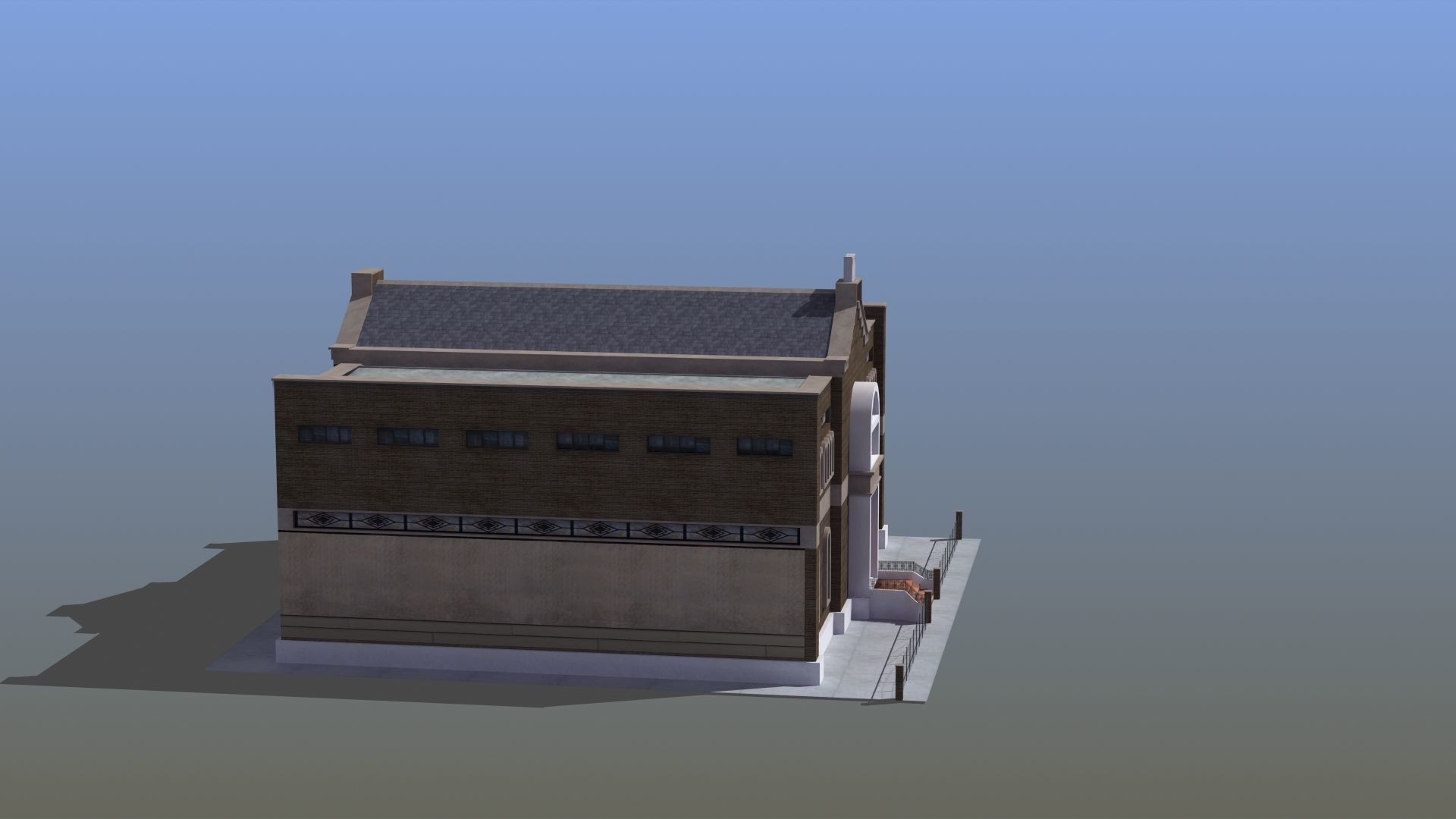 Synagogue church building 3D model_10