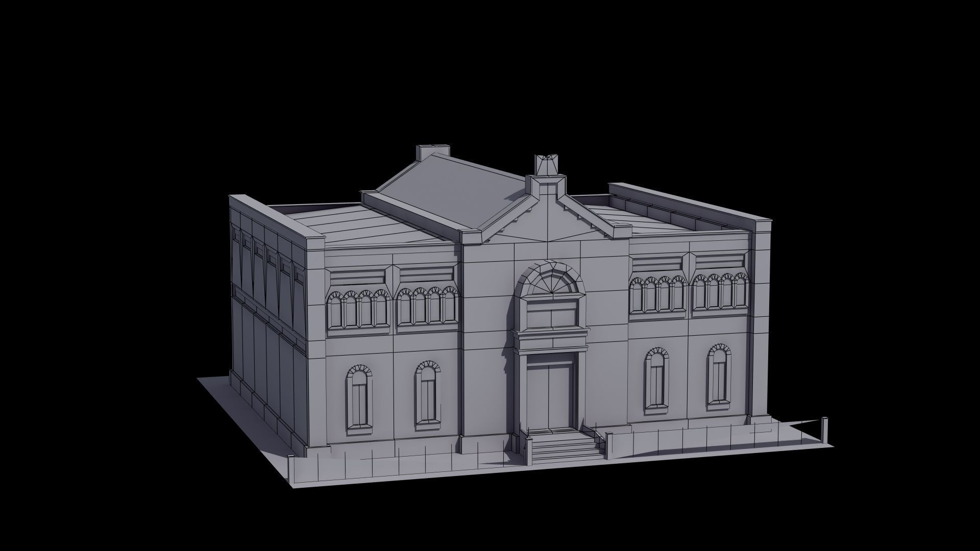 Synagogue church building 3D model_47
