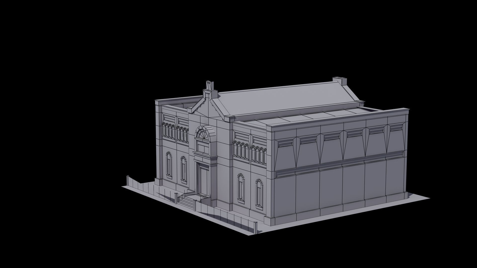 Synagogue church building 3D model_36