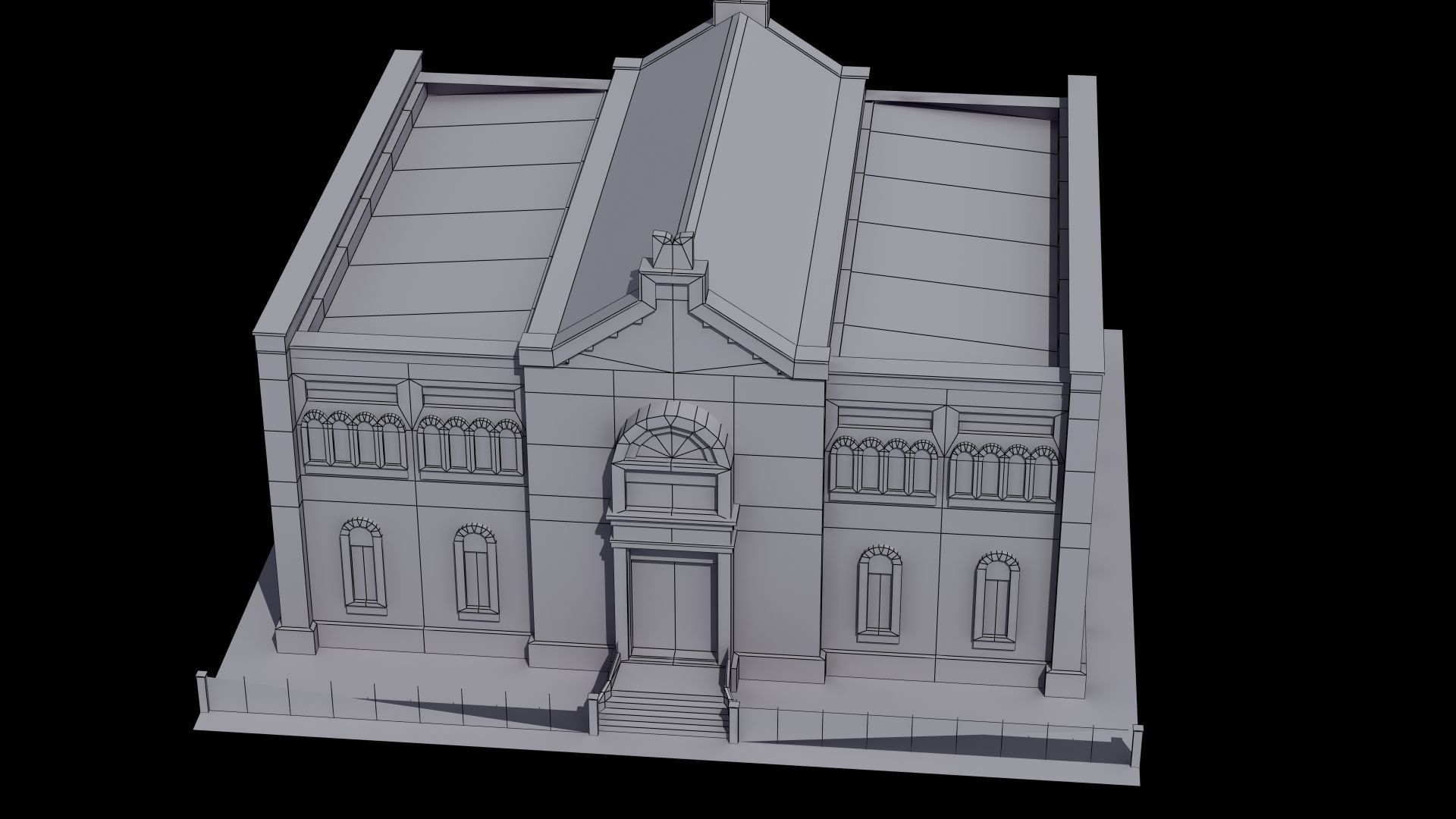 Synagogue church building 3D model_35