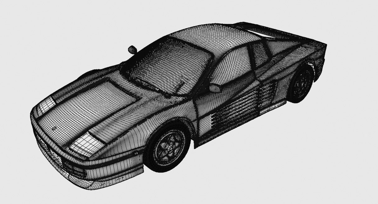 Ferrari testarossa 3D model_7
