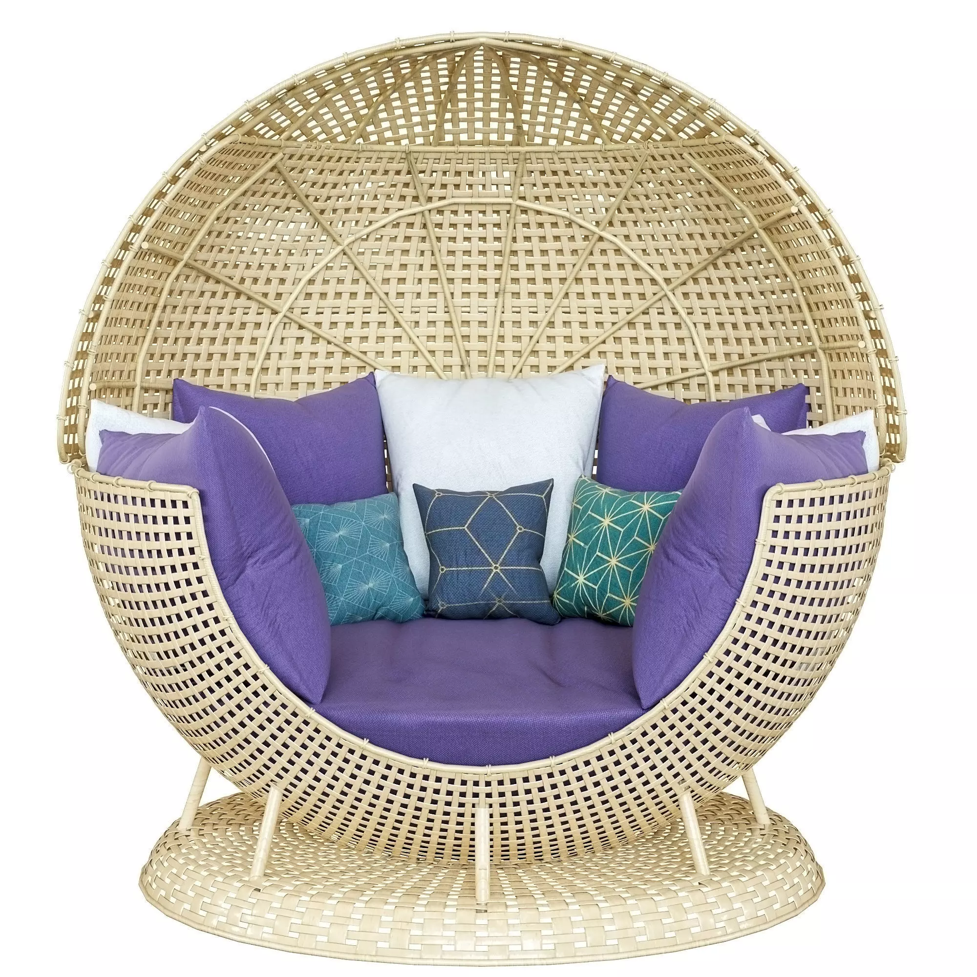 Outside Rattan Garden Furniture 3D model