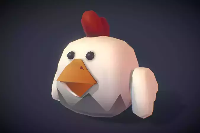 Rooster Rudy - Proto Series Low-poly 3D model