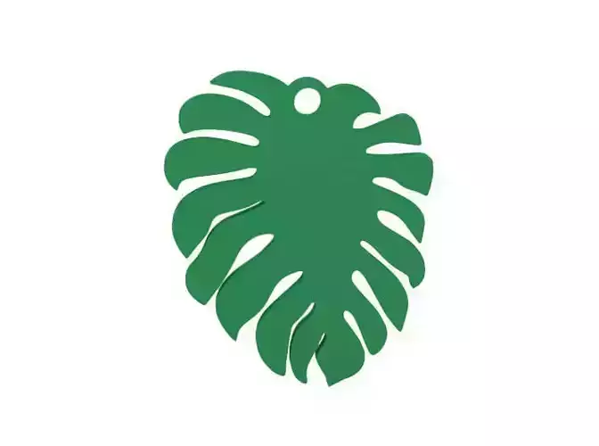 Earring monstera leaf charm