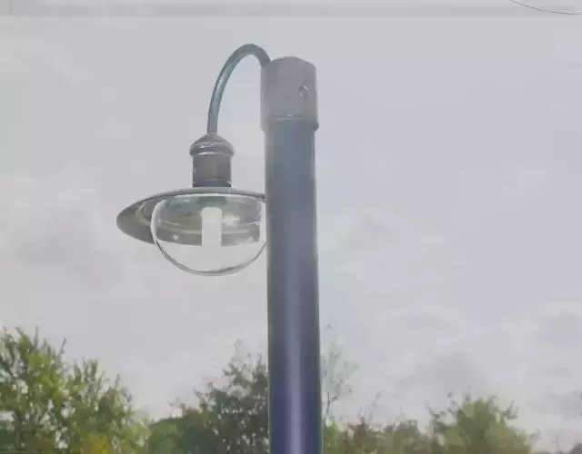 Street Light -7- Blue Version -1 Lamp- Low-poly 3D model