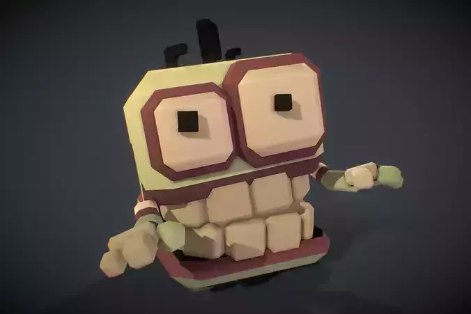 Micro Zombie Brian - Proto Series Low-poly 3D model