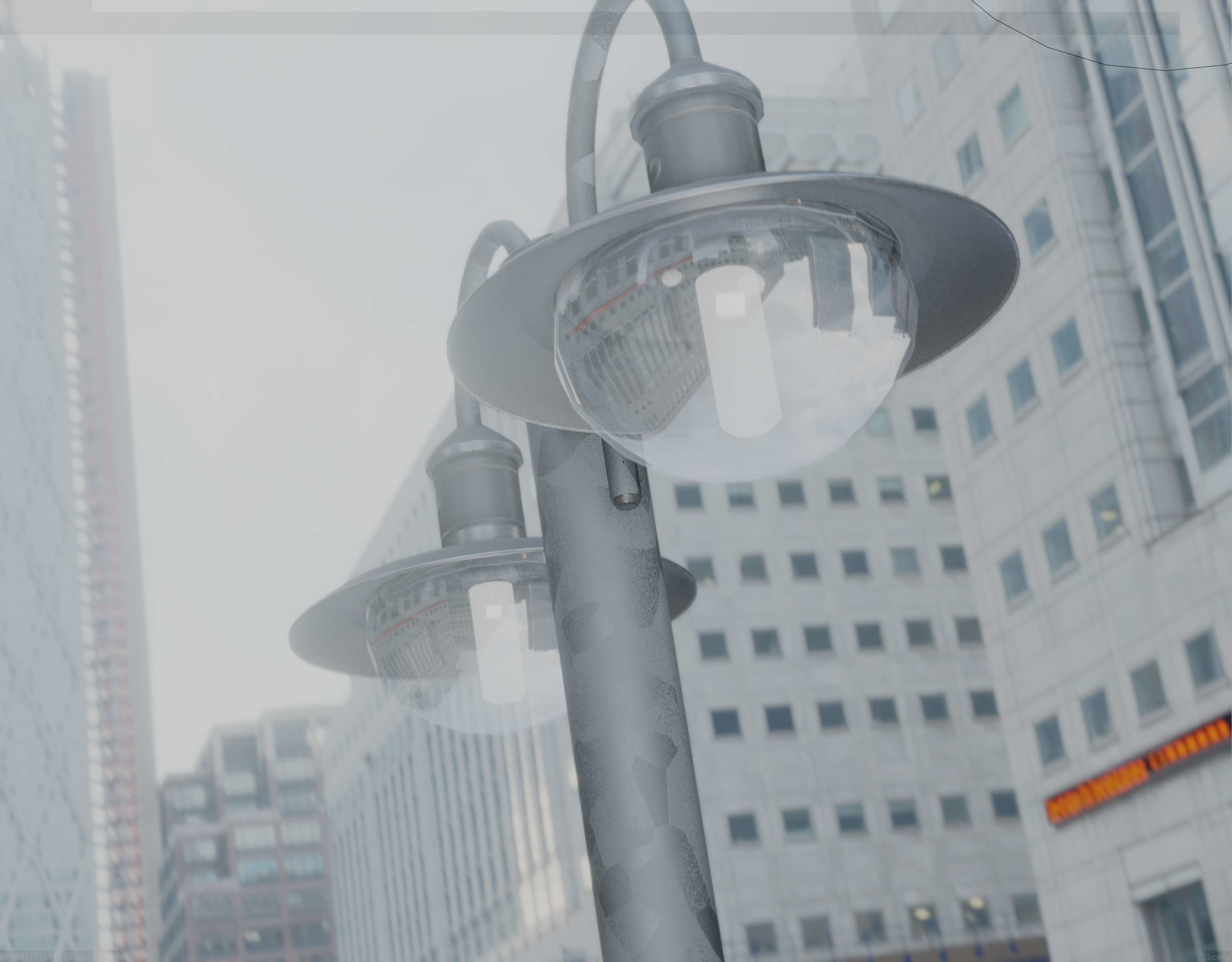 Street Light -7- Galvanized Version 3D Model Collection_12