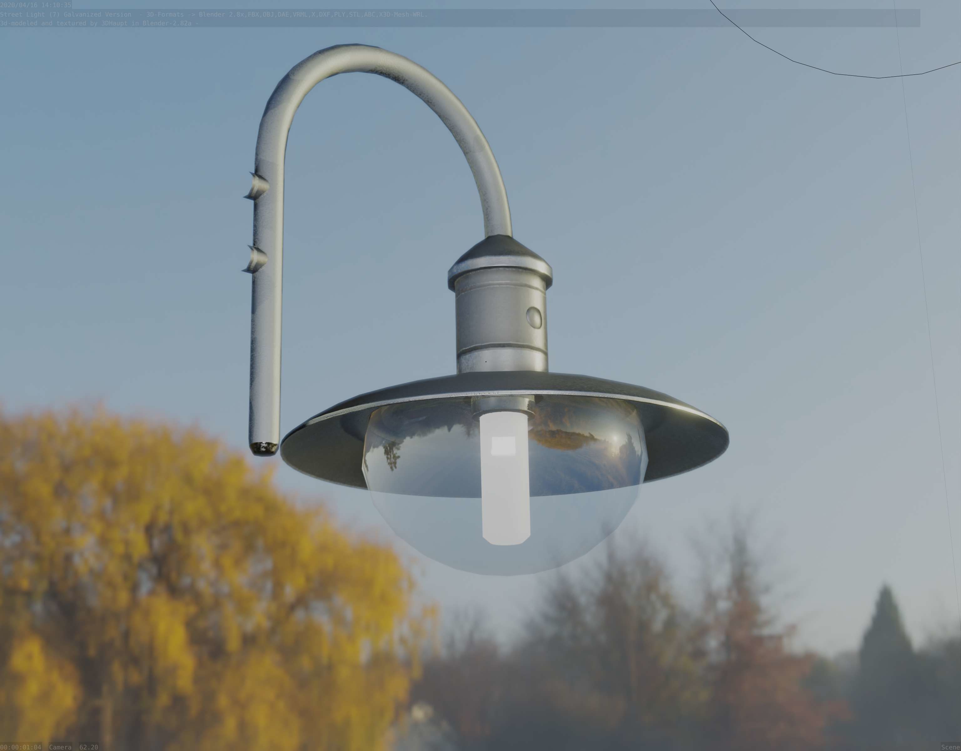 Street Light -7- Galvanized Version 3D Model Collection_27